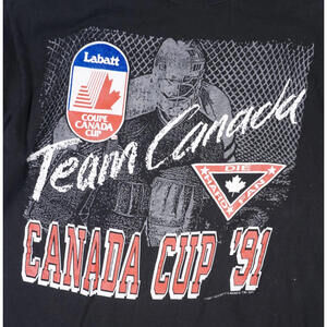 Vintage Team Canada Hockey T Shirt Medium Mens 90s Single Stitch Hockey Tee
